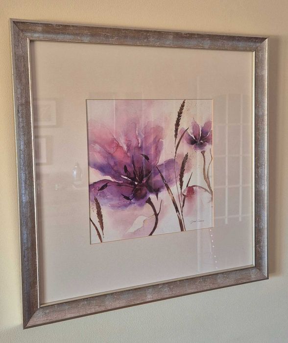 Quadro com flores 56cm x 56cm