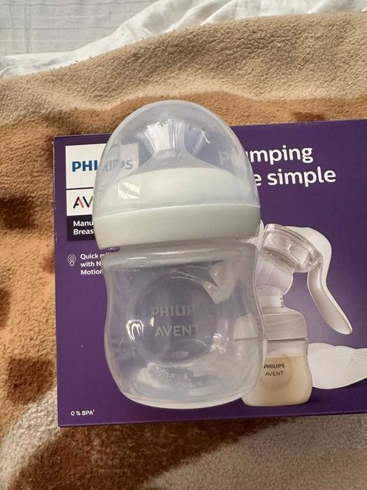 Молоковідсмоктувач Philips Avent механічний (ручний), пляшечка, соска 2,3,4 потіків