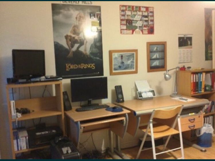 Desk + Computer Support Table