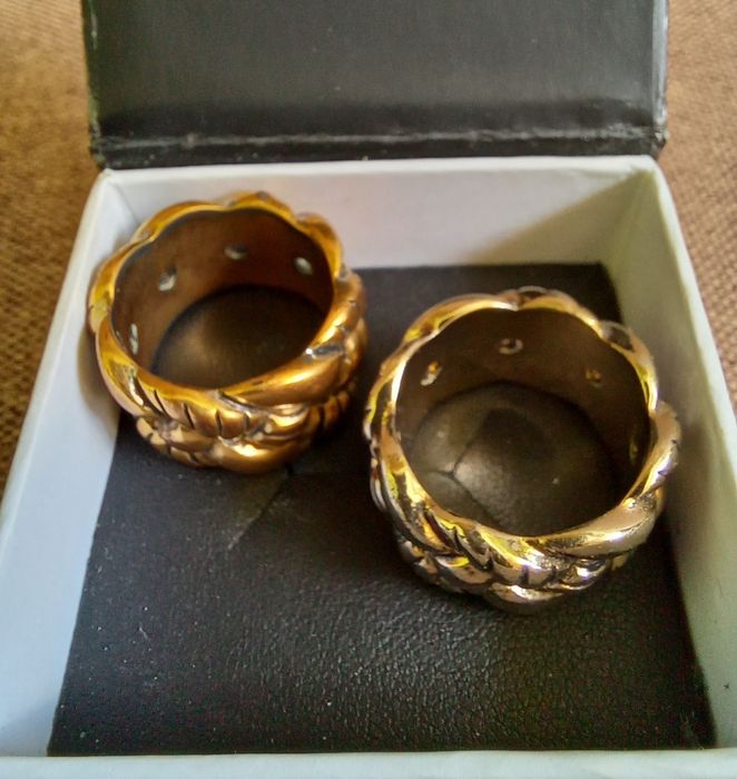 Pierścionki a'la obrączki komplet 2szt