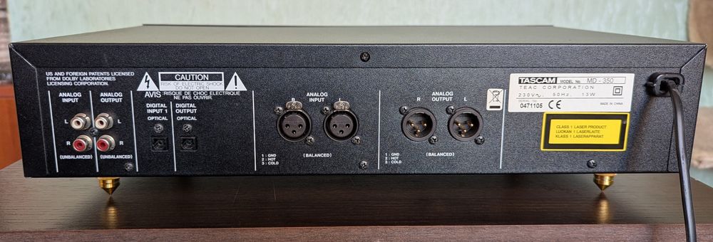 Tascam MD-350 минидисковая дека - рекордер. Минидиски