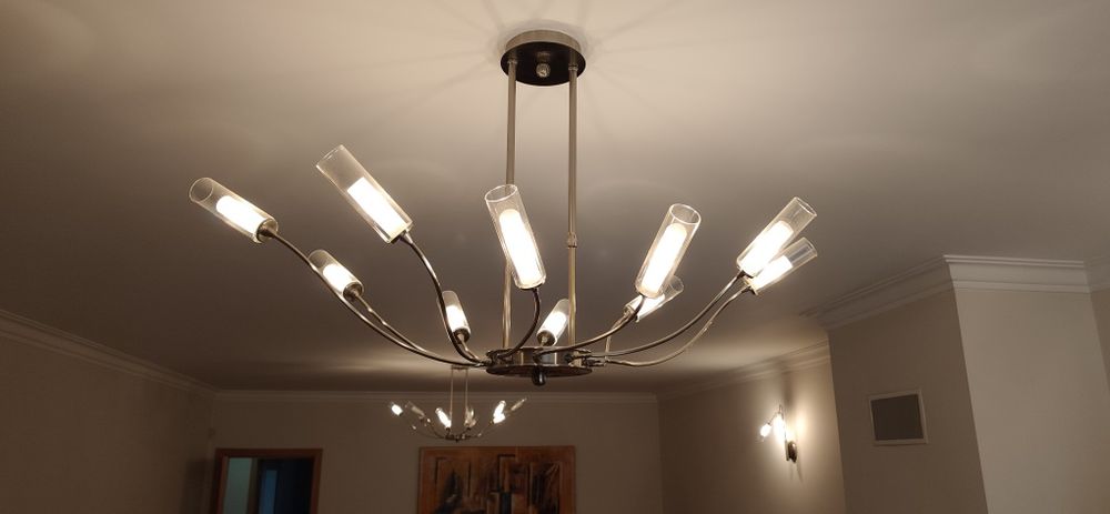 Novo preço: Conjunto de candeeiros de teto e parede- tudo em inox
