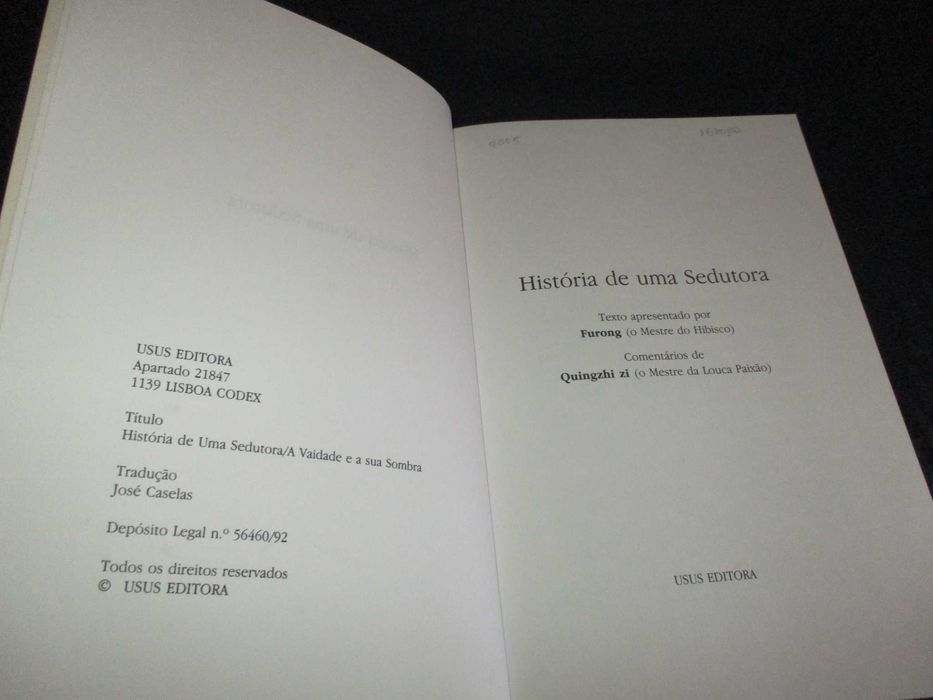 Livro História de uma Sedutora Narrativa chinesa da dinastia Ming