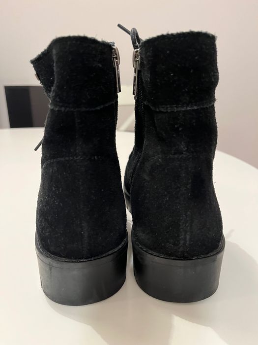 Botki 36 skóra zamszowa