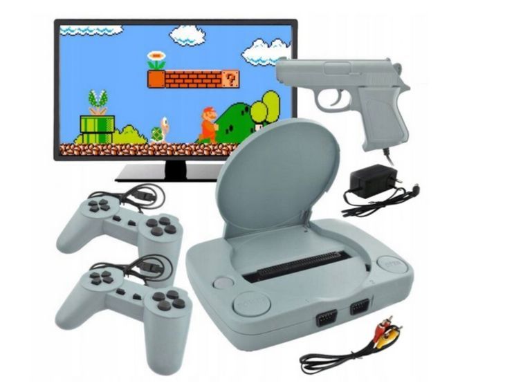 Konsola Tv Retro Na Kartridż Dyskietke + Pistolet