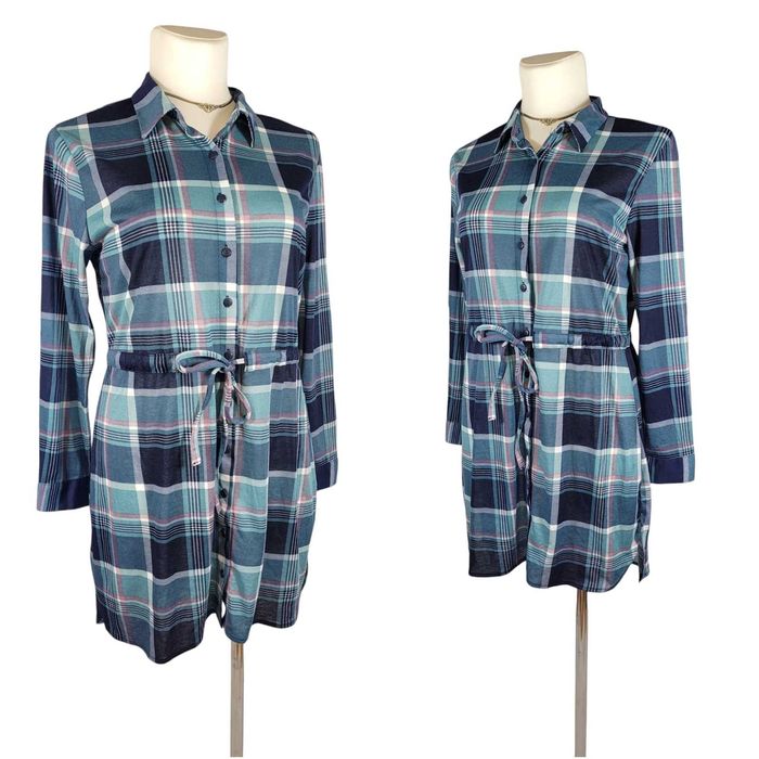 Nowa sukienka koszulowa mini w kratkę Apricot 42,XL szmizjerka