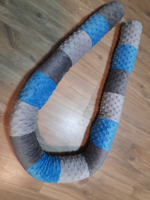 Handmade wałek pod drzwi okno stoper poduszka wąż - kolorowy minky