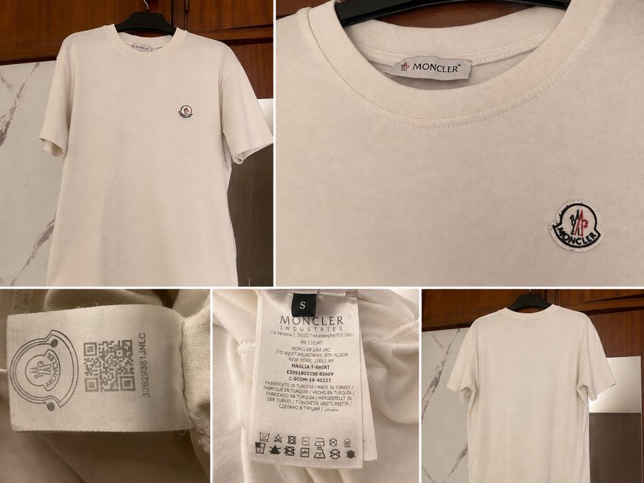 Moncler Logo Patch T-Shirt Branca