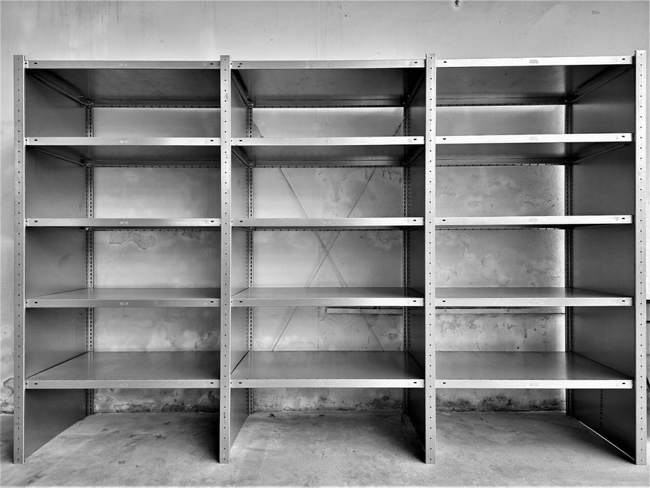 Regał Metalowy 62x200x300cm/15p Półka Magazynowy Firmowy Ocynkowany Garaż Piwnica Warsztat Magazyn
