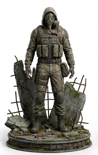 Фігурка сталкера вижившого з гри STALKER  Якісний 3D друк