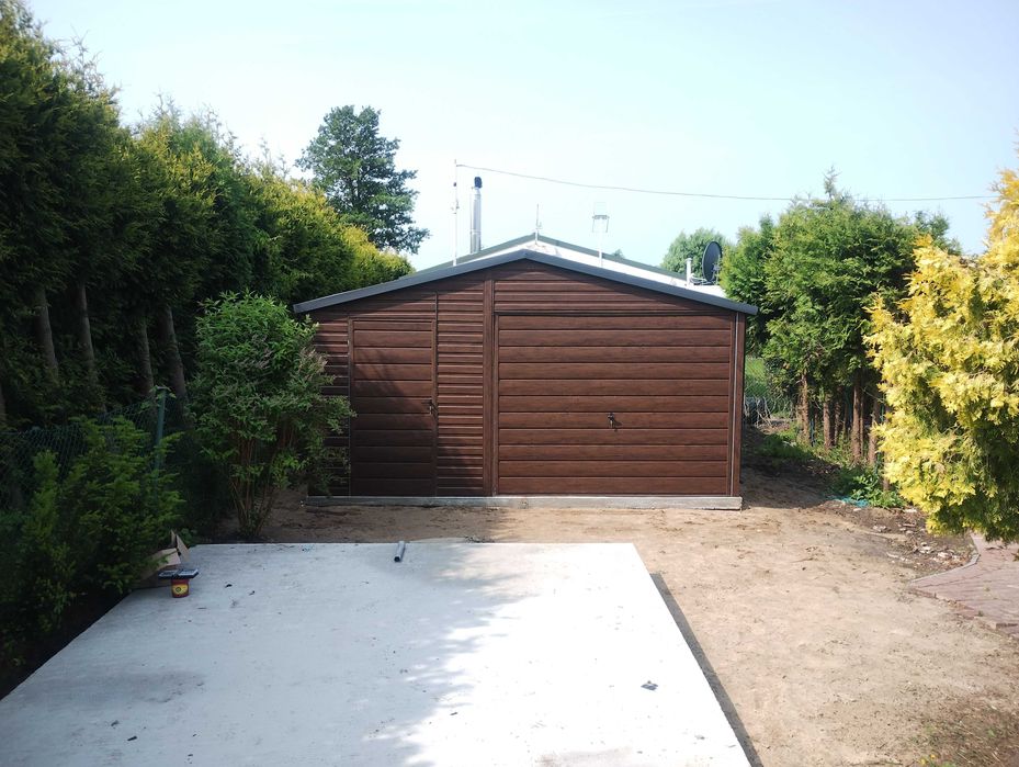 Garaż blaszany Wersja Premium. 5x6 Konstrukcja ocynk. Producent
