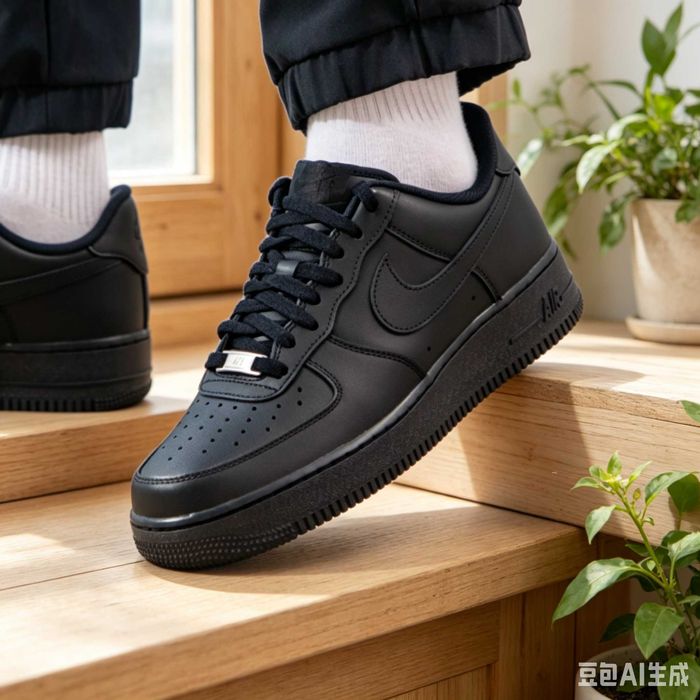 Nike Air Force 1 Czarne, unisexowe buty sportowe, rozmiar 40