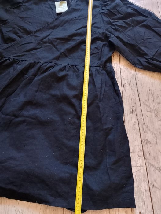 Nowa lniana sukienka kopertowa H&M r.XL