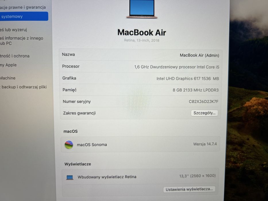 Macbook Air A1932 8GB RAM 128 GB SSD Rose Gold