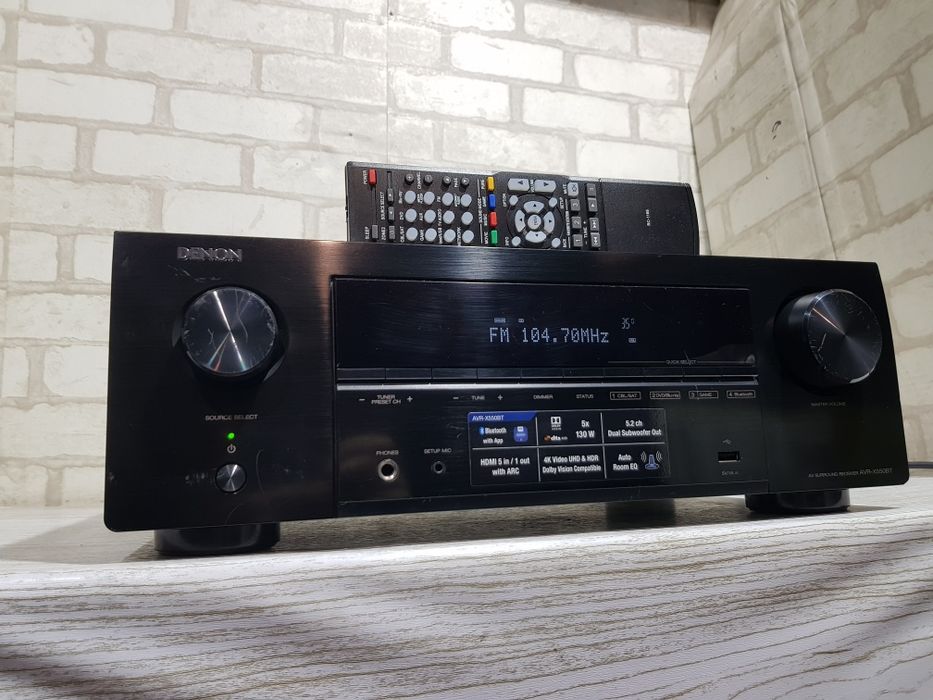 5.2 AV ресивер DENON AVR-X550BT, *5x90 Вт, HDMI, USB, Bluetooth, б/у