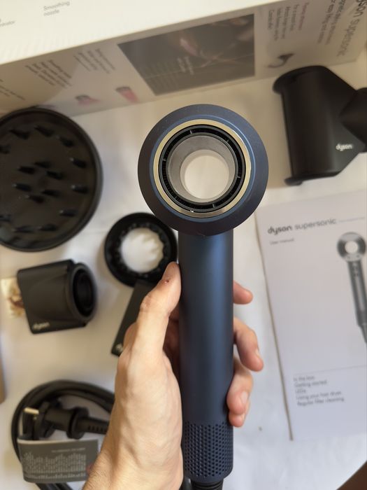 Dyson Supersonic Secador de Cabelo Azul/Dourado + Caixa e Acessórios