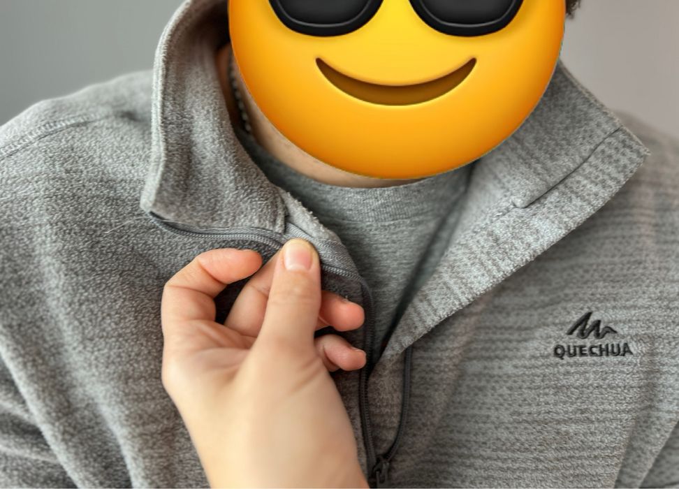 Флісова спортивна кофта Quechua Decathlon сіра