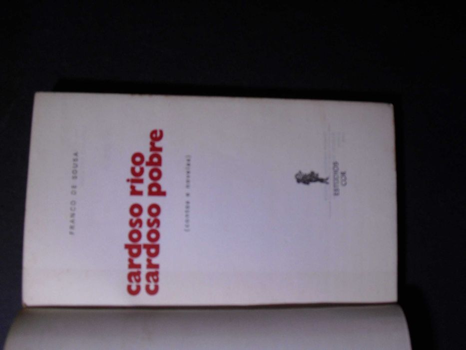 Sousa (Franco de);Cardoso Rico Cardoso Pobre-Contos e Novelas