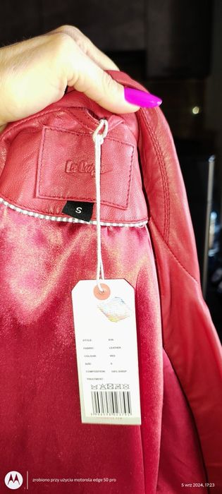 Ramoneska Lee Cooper, skóra naturalna, mięciutka.