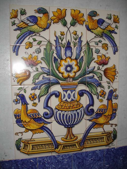 Painel em AZULEJO - pintura Manual64309740512385122