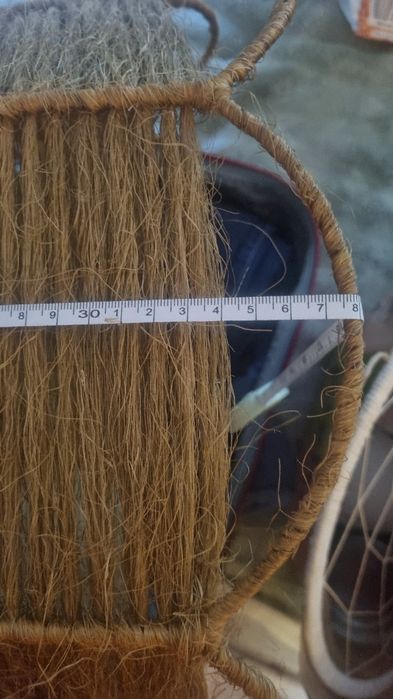 Abażur klosz sznurkowy PRL boho
