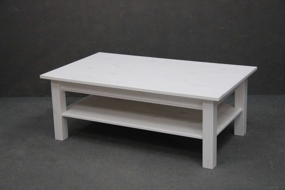 ŁAWA STOLIK KAWOWY Z PÓŁKĄ Sosna lakier 120x70x45 BGM24.pl B 8283 -40%