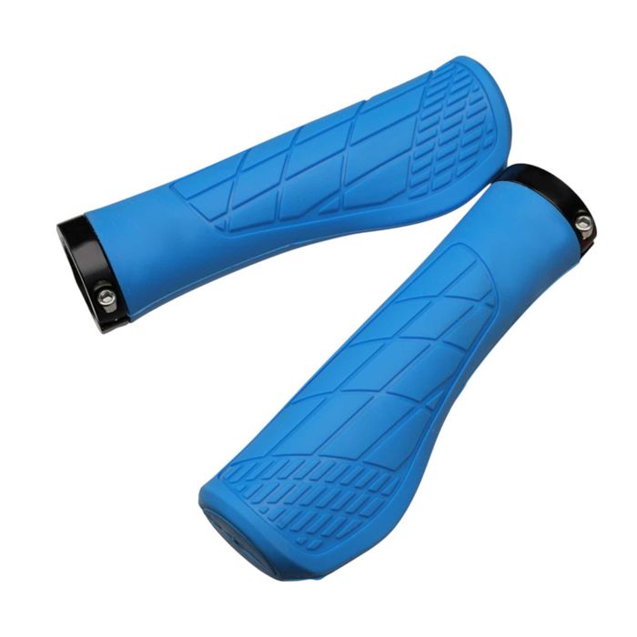 NIEBIESKIE gripy ergonomiczne chwyty rączki rowerowe niebieski