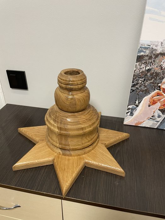 Підставка під новорічну ялинку з дуба ручна робота, подставка под ёлку