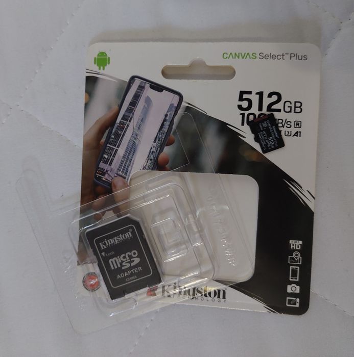 Карта пам'яті Kingston 512 GB microSDXC Canvas Select Plus + SD-Adapter.