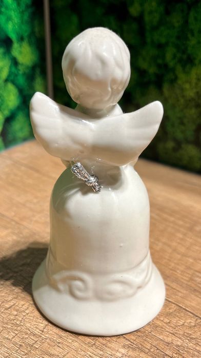 Piękny porcelanowy Aniołek Dzwonek super stan