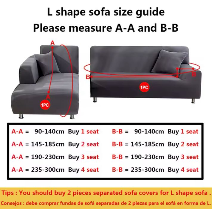 2x Capas para sofá cinzenta 140x180cm, 1-2 Lugares