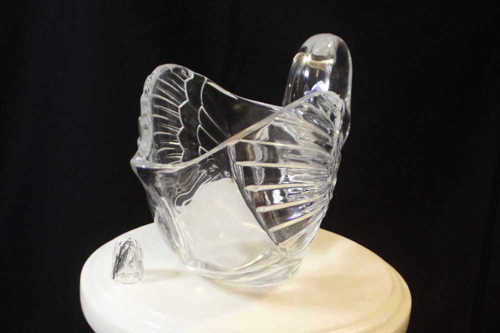 Jarra vintage em forma de cisne da Cristal D'Arques, anos 70