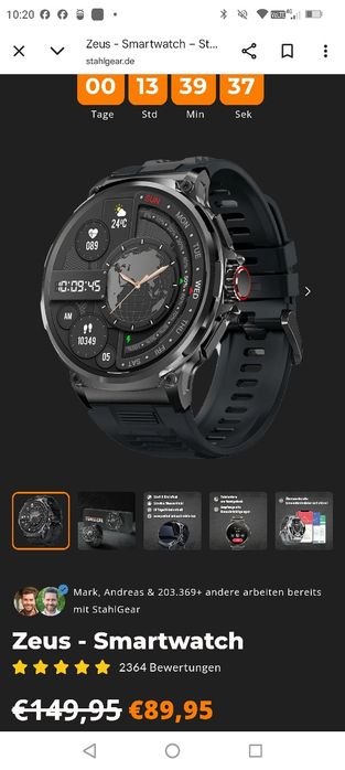 Smartwatch Zeus Stahlgear