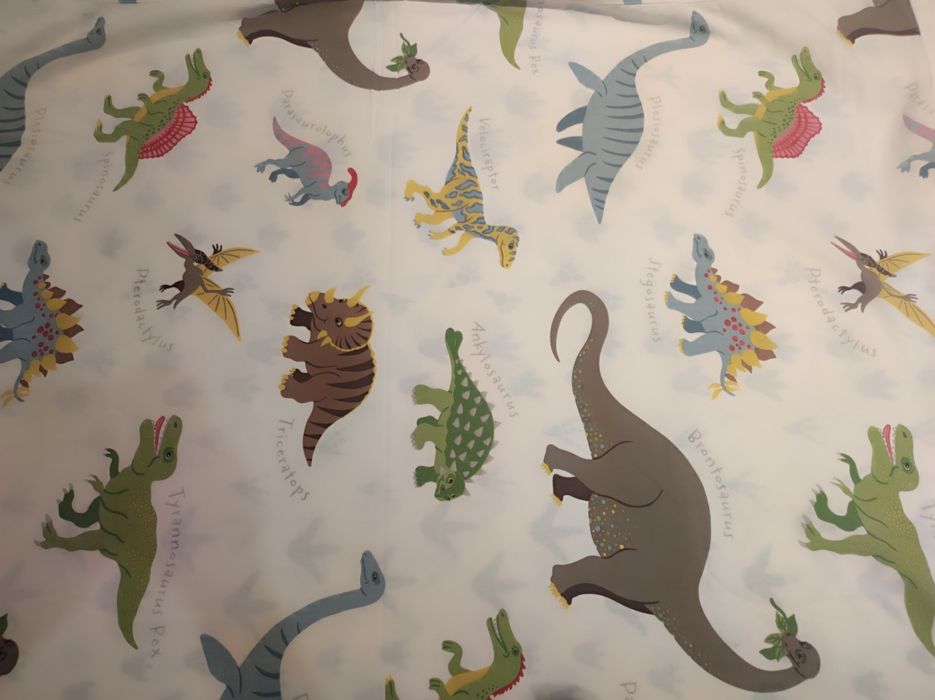 Capa de edredão menino (dinossauros) dupla face