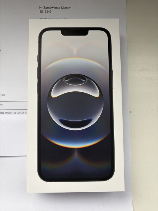 Nowy z plombami iphone 16e 128 GB czarny