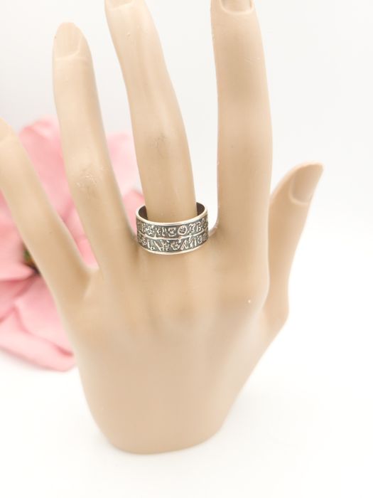 Srebrna obrączka pr.925 historia ziemi