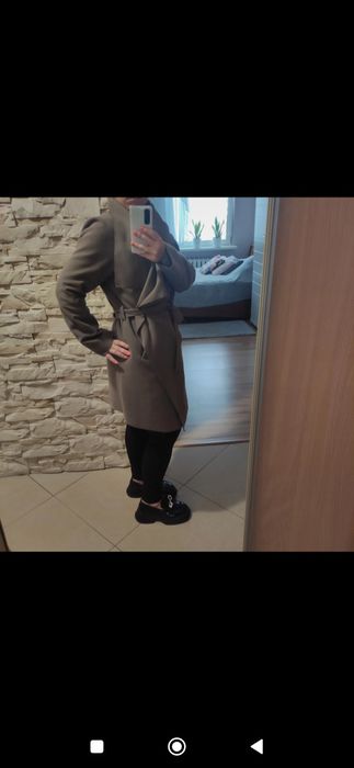 Płaszcz flauszowy jesień wiosna r. L