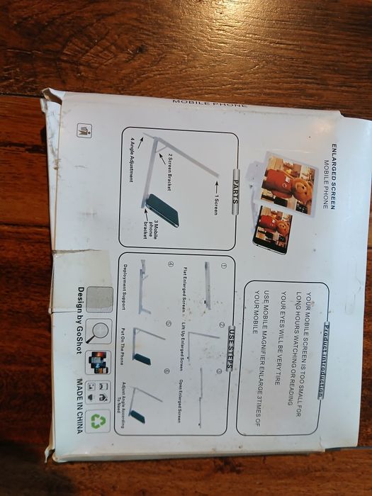 3D Увеличитель экрана для телефона Черный