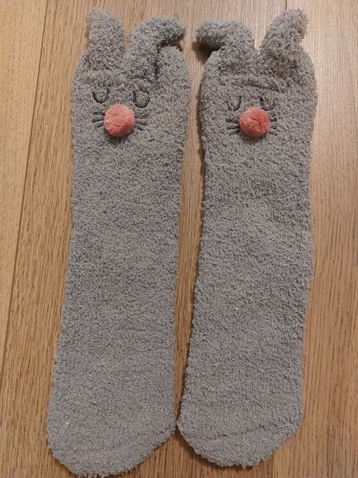 skarpety damskie "zajączek" rozm 36-38 szare