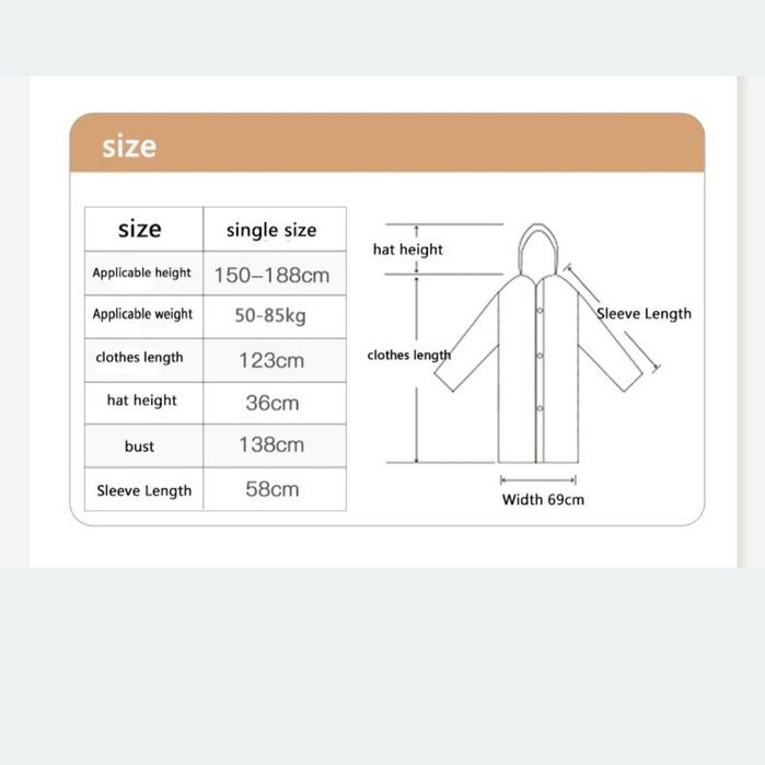 Дождевик, материал ЕВА, для взрослых