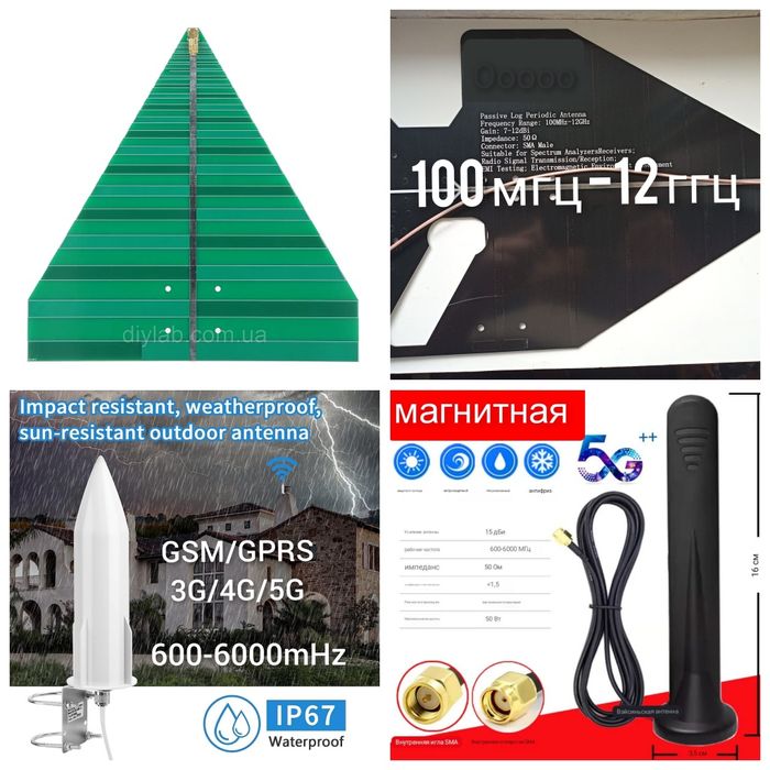 аналізатор спектру TinySA Ultra детектор дронів БПЛА антена Цукорок