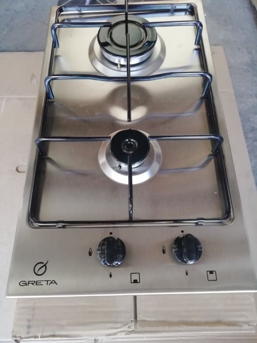 Варочная поверхность газовая Greta CB-2 нержавеющая сталь,газ контроль