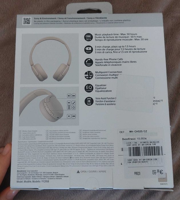 Auscultadores sony novos com garantia