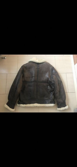 Куртка дубленка кожаная пилот-бомбер AVIREX. США.