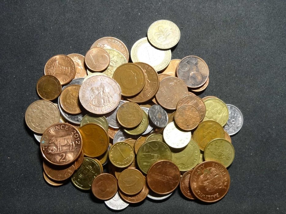 Монети світу 100шт (30 країн), без повторів, без Росії, СРСР і України