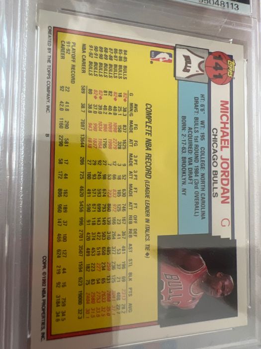 Michael jordan 1992 topps PSA8