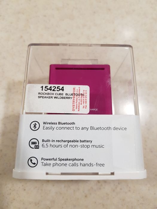 Głośnik przenośny Rockbox Cube zestaw głośnomówiący nowy