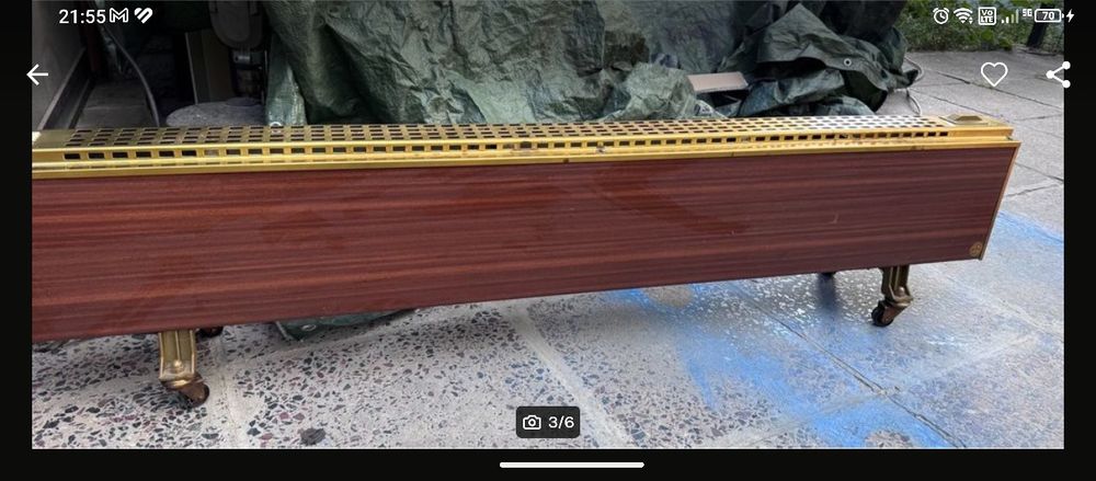 Aquecedor rodapé "Wibo" com tijolo refratário