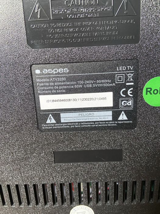 Aspes TV 32'' with remote control - READ DESCRIPTION!64741094931203124
