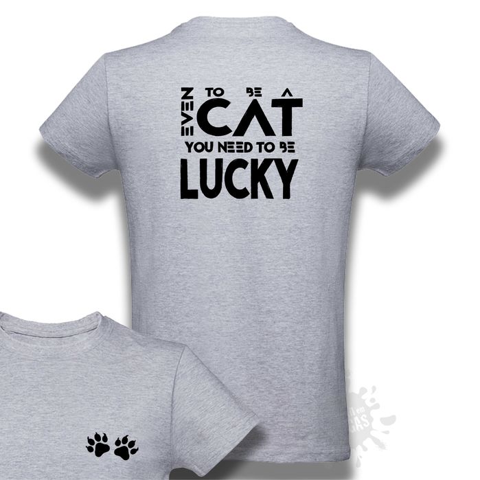 Sorte para ser Gato T-shirt - PORTES GRÁTIS